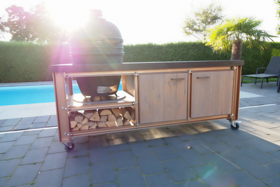 Big green egg outdoor kitchen