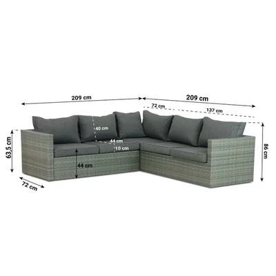 Marseille Luxe Hoek loungeset 4-delig
